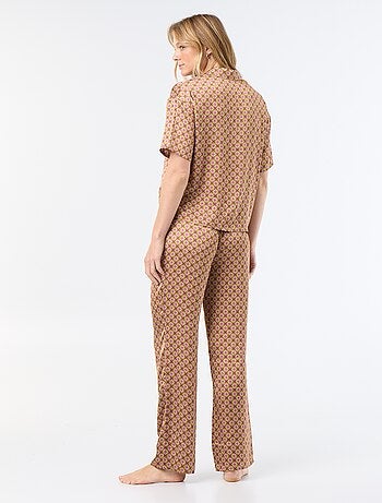 Pyjama satiné imprimé