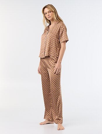 Pyjama satiné imprimé