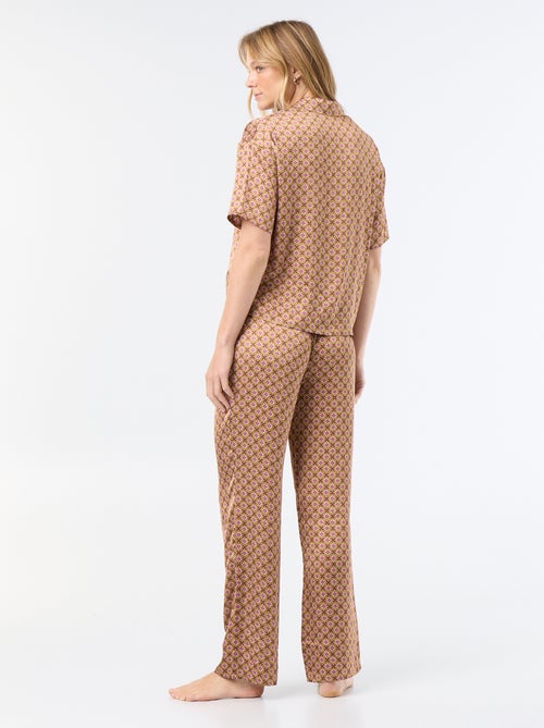 Pyjama satiné imprimé - Kiabi Pyjama satiné imprimé - Kiabi