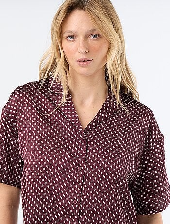 Pyjama satiné imprimé