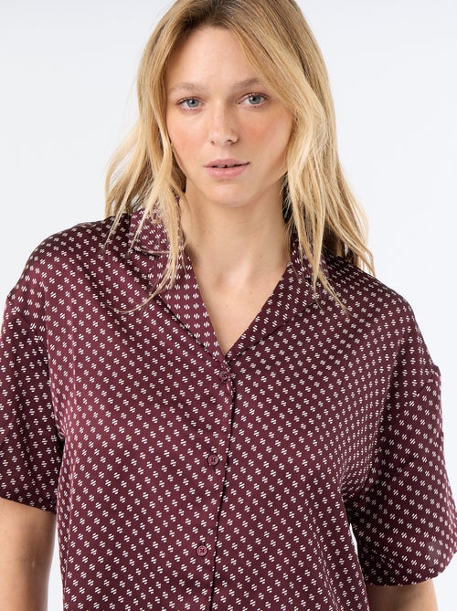 Pyjama satiné imprimé - Kiabi Pyjama satiné imprimé - Kiabi