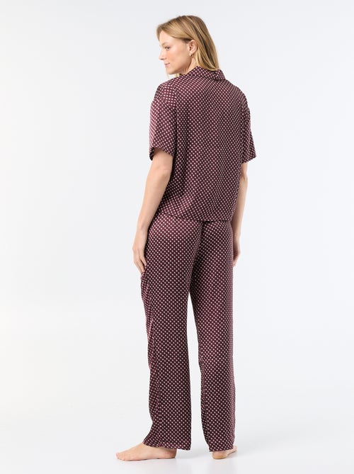 Pyjama satiné imprimé - Kiabi Pyjama satiné imprimé - Kiabi