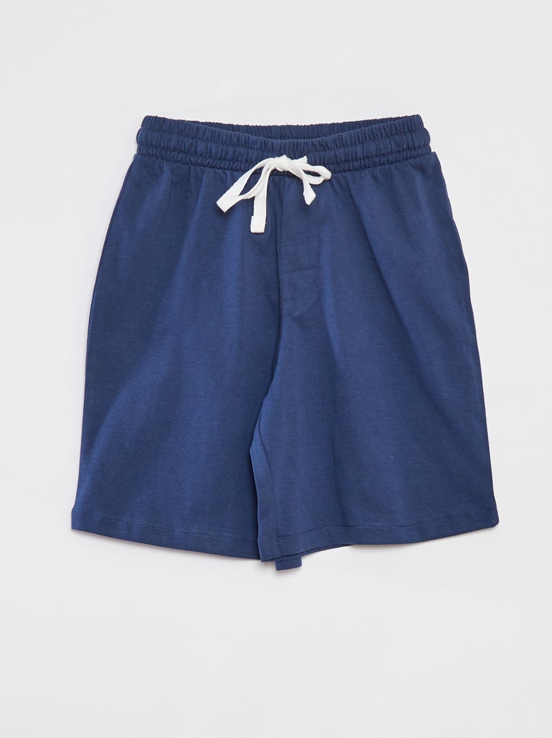 Pyjama short 2 pièces - tee-shirt imprimé + short GRIS - Kiabi