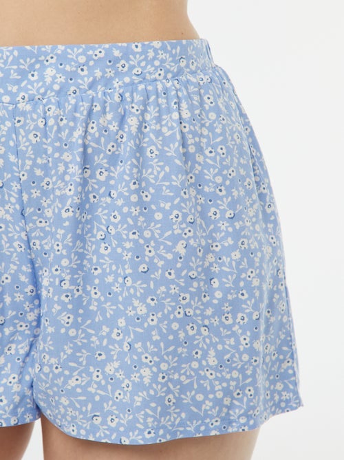 Pyjama short 2 pièces avec tee-shirt noué - Kiabi