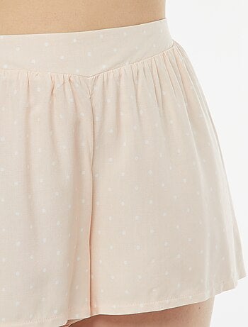Pyjama short 2 pièces avec tee-shirt noué
