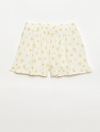 Pyjama short 2 pièces avec volants