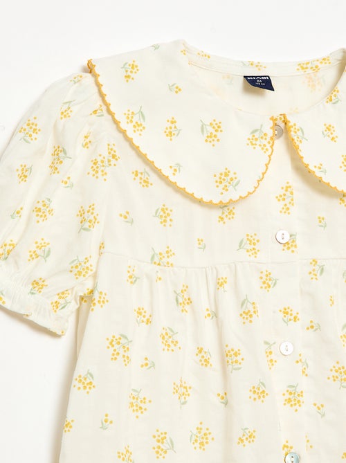 Pyjama short 2 pièces avec volants - Kiabi