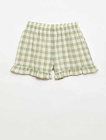 Pyjama short 2 pièces avec volants