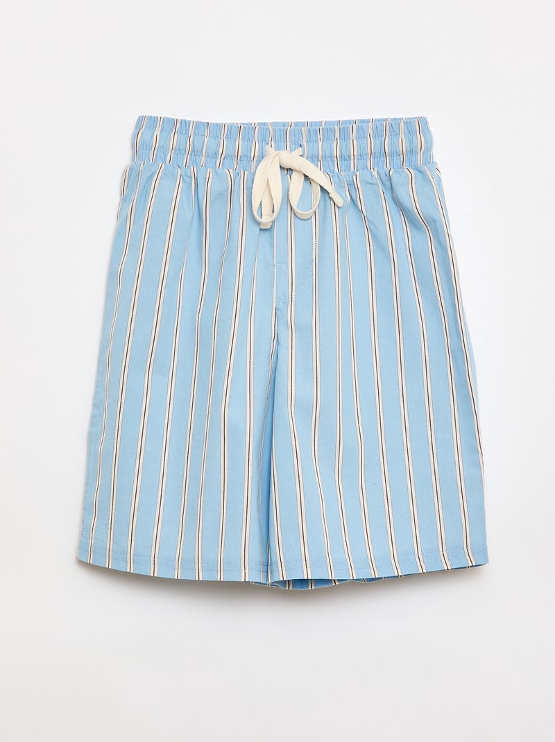 Pyjama short 2 pièces Bleu - Kiabi