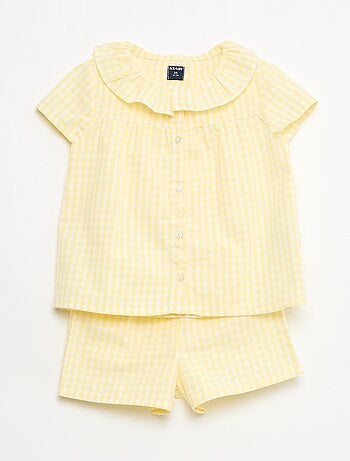 Pyjama short 2 pièces en coton