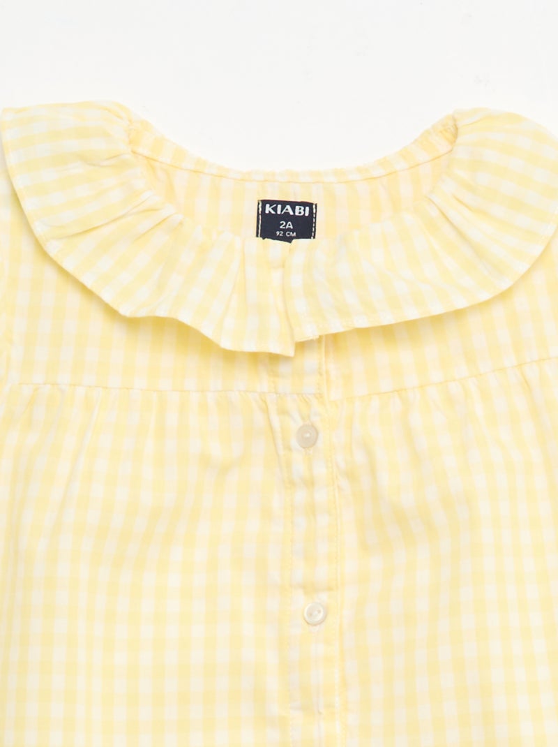 Pyjama short 2 pièces en coton Jaune - Kiabi