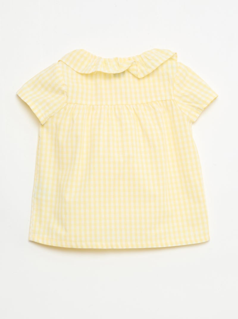 Pyjama short 2 pièces en coton Jaune - Kiabi