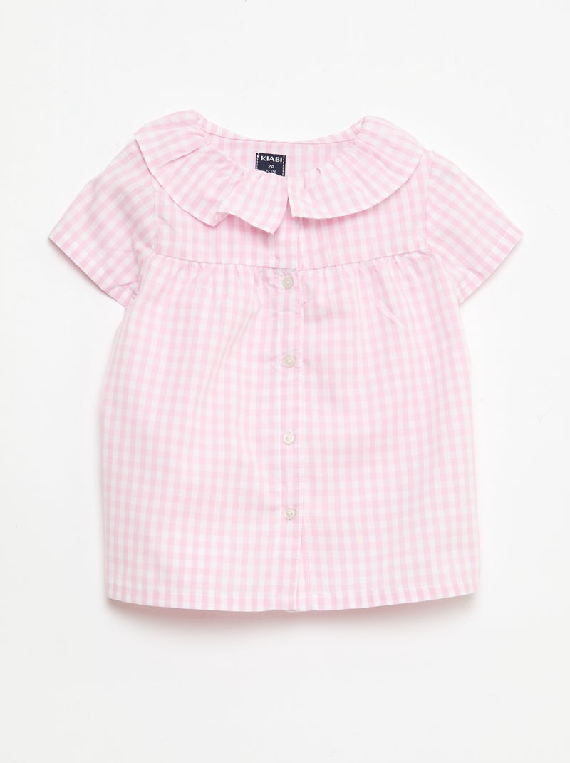 Pyjama short 2 pièces en coton Rose - Kiabi