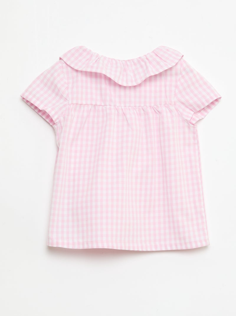 Pyjama short 2 pièces en coton Rose - Kiabi