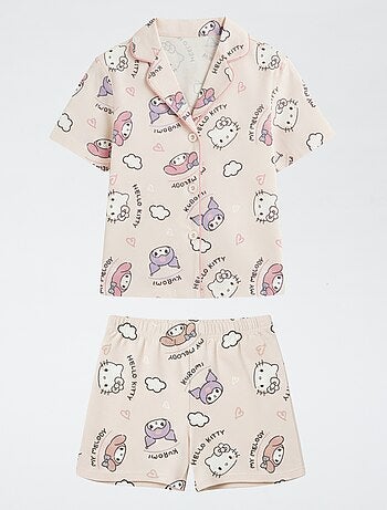 Pyjama short 2 pièces en jersey de coton 'Hello Kitty'