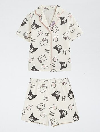 Pyjama short 2 pièces en jersey de coton 'Hello Kitty'