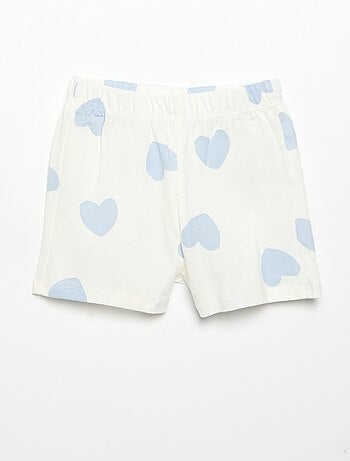 Pyjama short 2 pièces en jersey imprimé