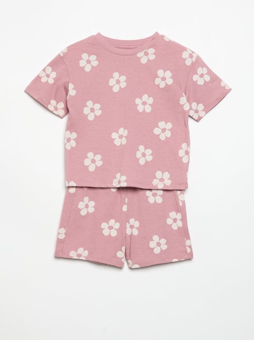 Pyjama short 2 pièces en jersey imprimé - Kiabi Pyjama short 2 pièces en jersey imprimé - Kiabi