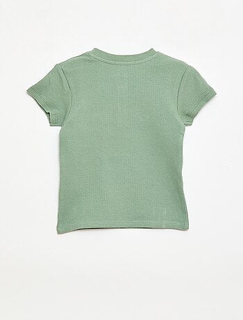 Pyjama short 2 pièces en maille côtelée