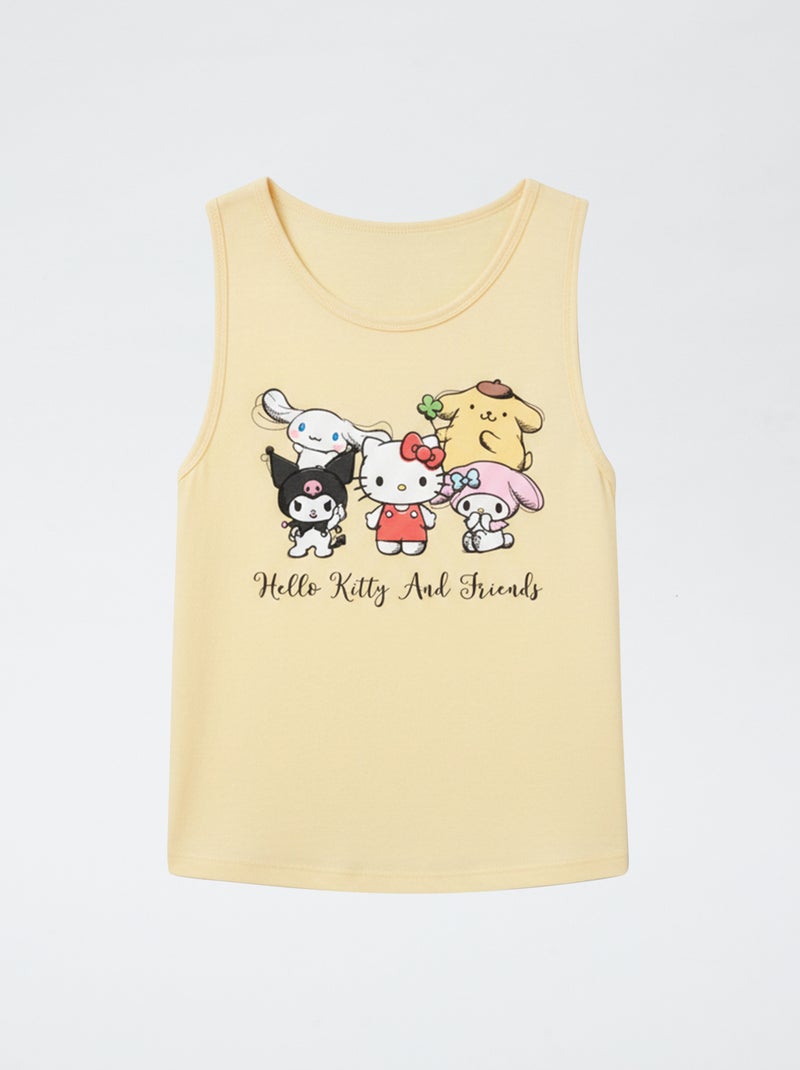 Pyjama short 2 pièces 'Hello Kitty' Jaune - Kiabi