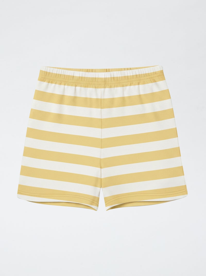 Pyjama short 2 pièces 'Hello Kitty' Jaune - Kiabi