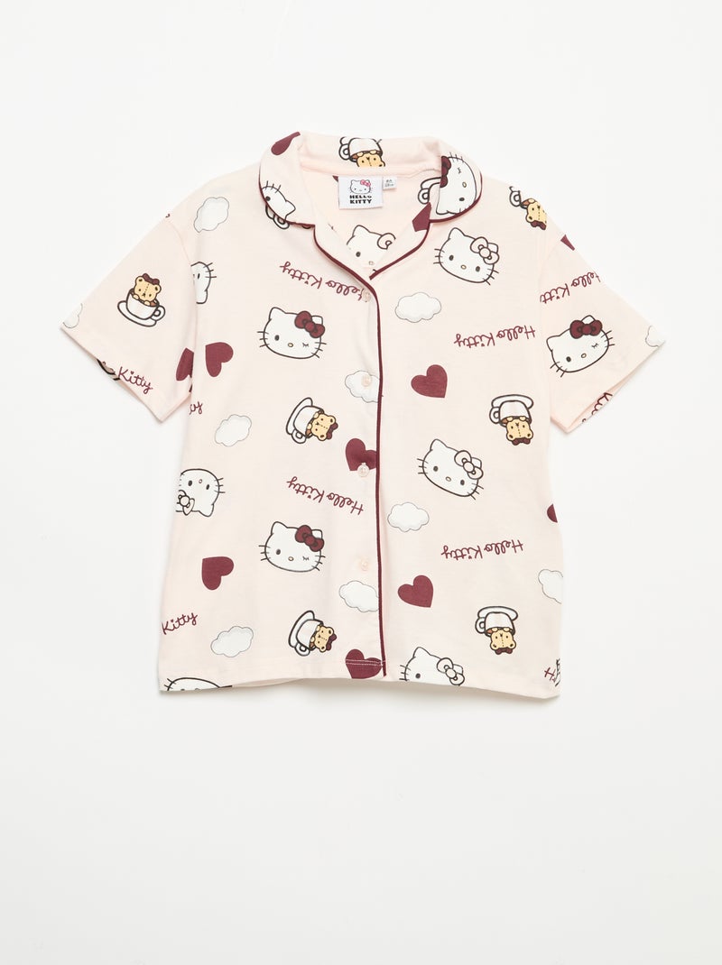 Pyjama short 2 pièces 'Hello Kitty' Rose - Kiabi