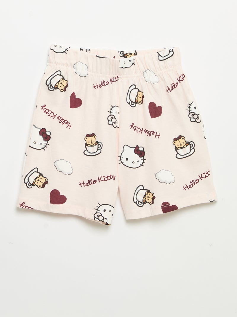 Pyjama short 2 pièces 'Hello Kitty' Rose - Kiabi