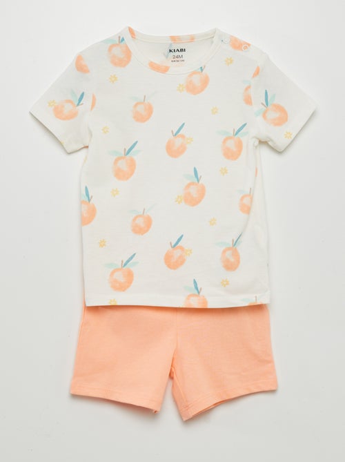 Pyjama short 2 pièces imprimé - Kiabi