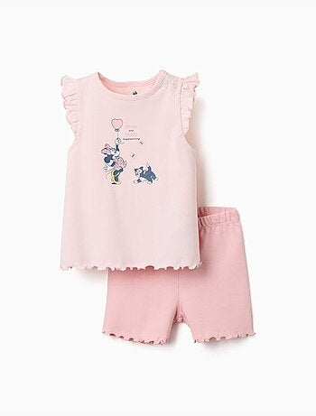 Pyjama short avec imprimé Minnie & Figaro