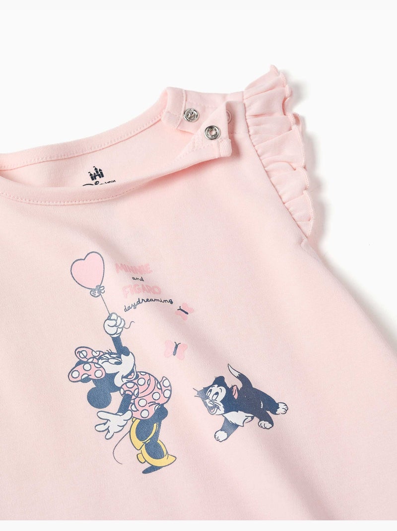 Pyjama short avec imprimé Minnie & Figaro Rose clair - Kiabi