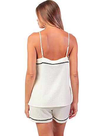 Pyjama short caraco stitching