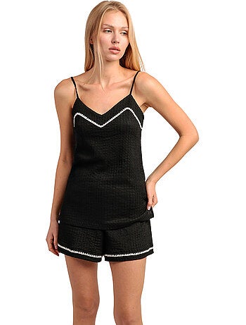 Pyjama short caraco stitching
