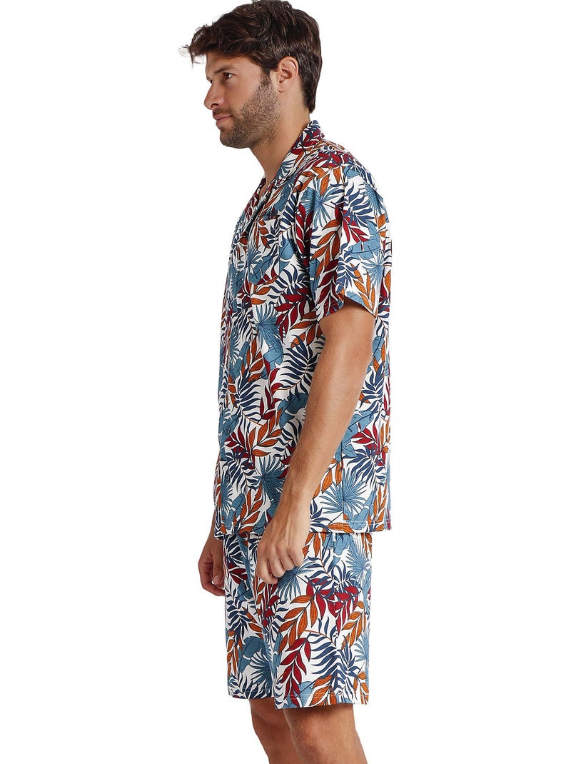 Pyjama short chemise Dynamic Lois Bleu - Kiabi