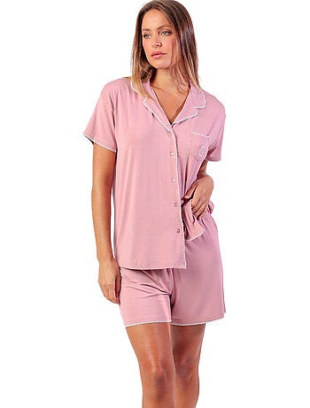 Pyjama short chemise manches courtes Classic Summer