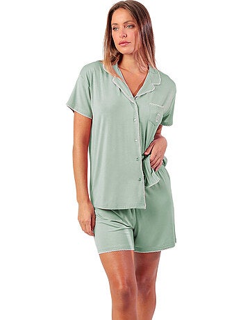 Pyjama short chemise manches courtes Classic Summer