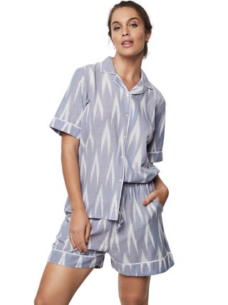 Pyjama short chemise manches courtes HOMEWEAR P101