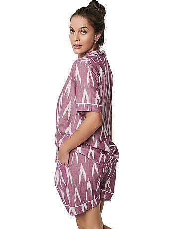 Pyjama short chemise manches courtes HOMEWEAR P101