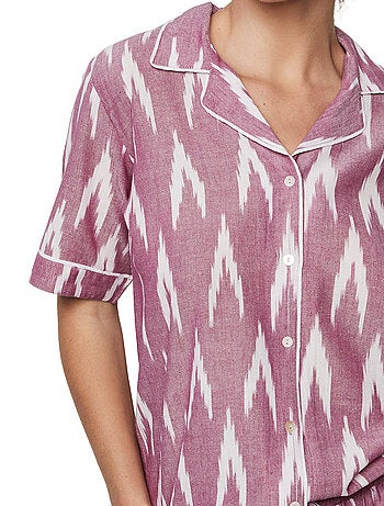 Pyjama short chemise manches courtes HOMEWEAR P101