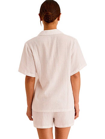 Pyjama short chemise manches courtes HOMEWEAR P119