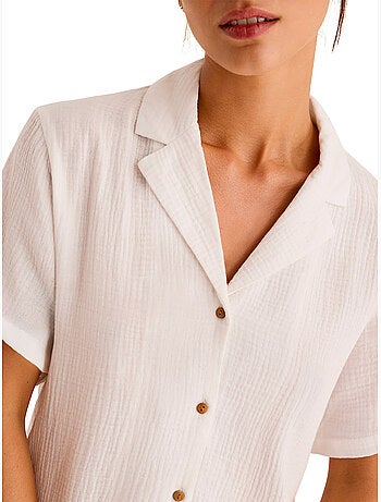 Pyjama short chemise manches courtes HOMEWEAR P119