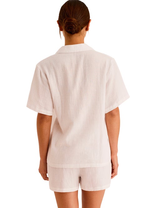 Pyjama short chemise manches courtes HOMEWEAR P119 - Kiabi Pyjama short chemise manches courtes HOMEWEAR P119 - Kiabi