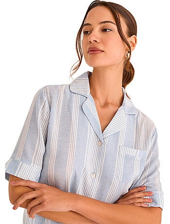 Pyjama short chemise manches courtes HOMEWEAR P120