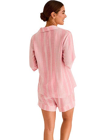 Pyjama short chemise manches courtes HOMEWEAR P120