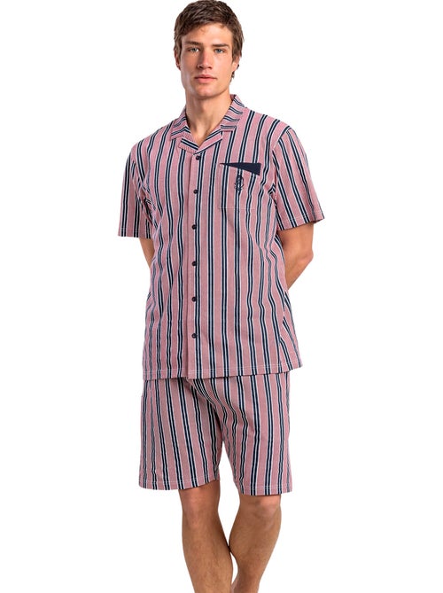 Pyjama short chemise manches courtes motion - Kiabi Pyjama short chemise manches courtes motion - Kiabi
