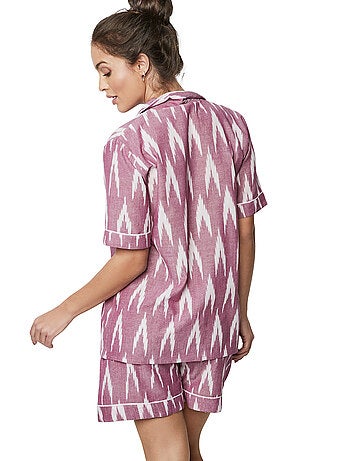 Pyjama short chemise manches courtes p101