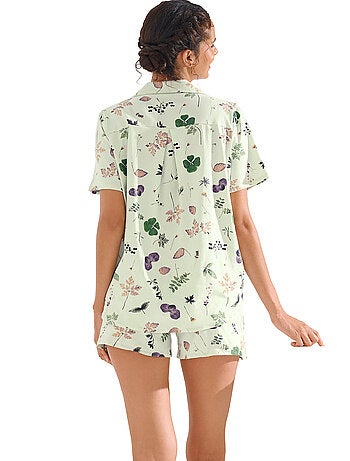 Pyjama short chemise manches courtes POMPEYA