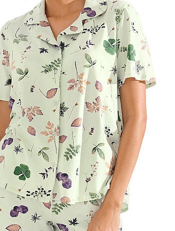Pyjama short chemise manches courtes POMPEYA