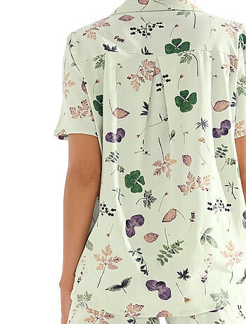 Pyjama short chemise manches courtes POMPEYA