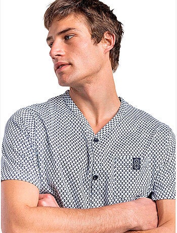 Pyjama short chemise manches courtes Society