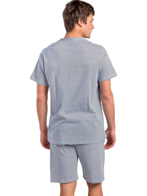 Pyjama short chemise manches courtes Society - Kiabi